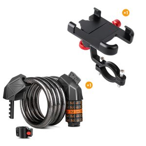 TST® eBike Phone Holder + Bike Lock Set